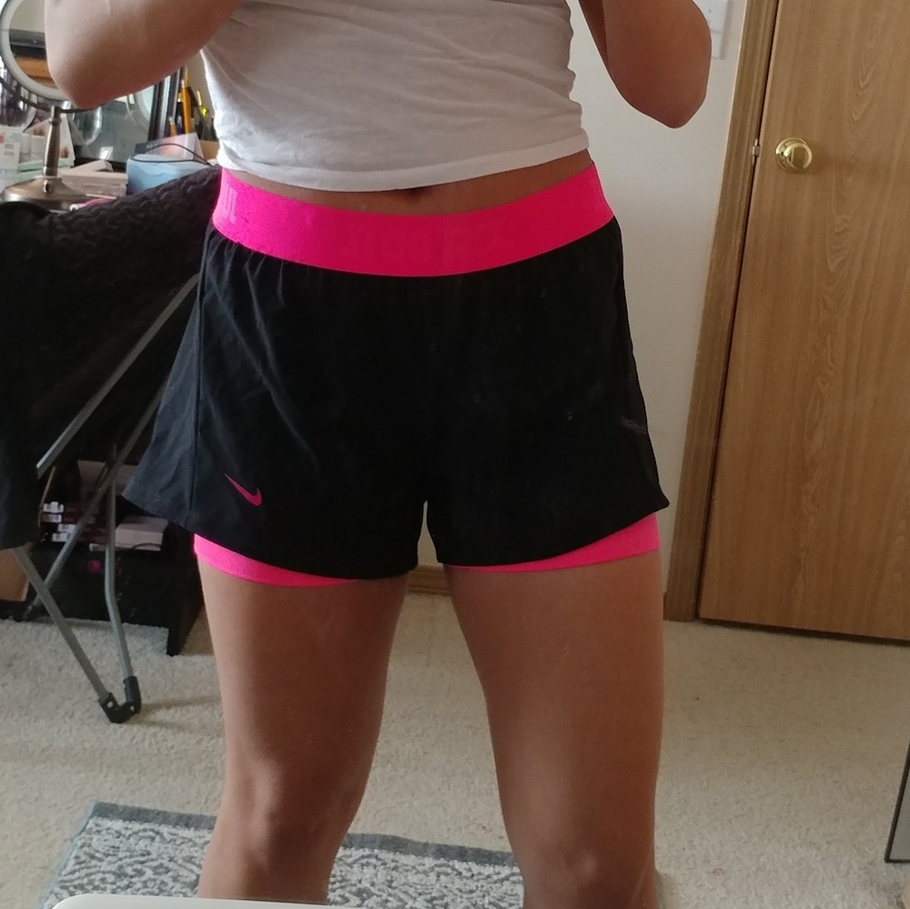 Nike Dri Fit Compression Double Running Shorts